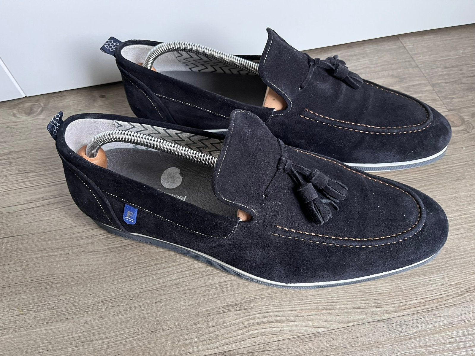 Floris van Bommel herenschoenen maat 11/46 weinig gedragen, Kleding | Heren, Schoenen, Zo goed als nieuw, Loafers, Blauw, Ophalen of Verzenden
