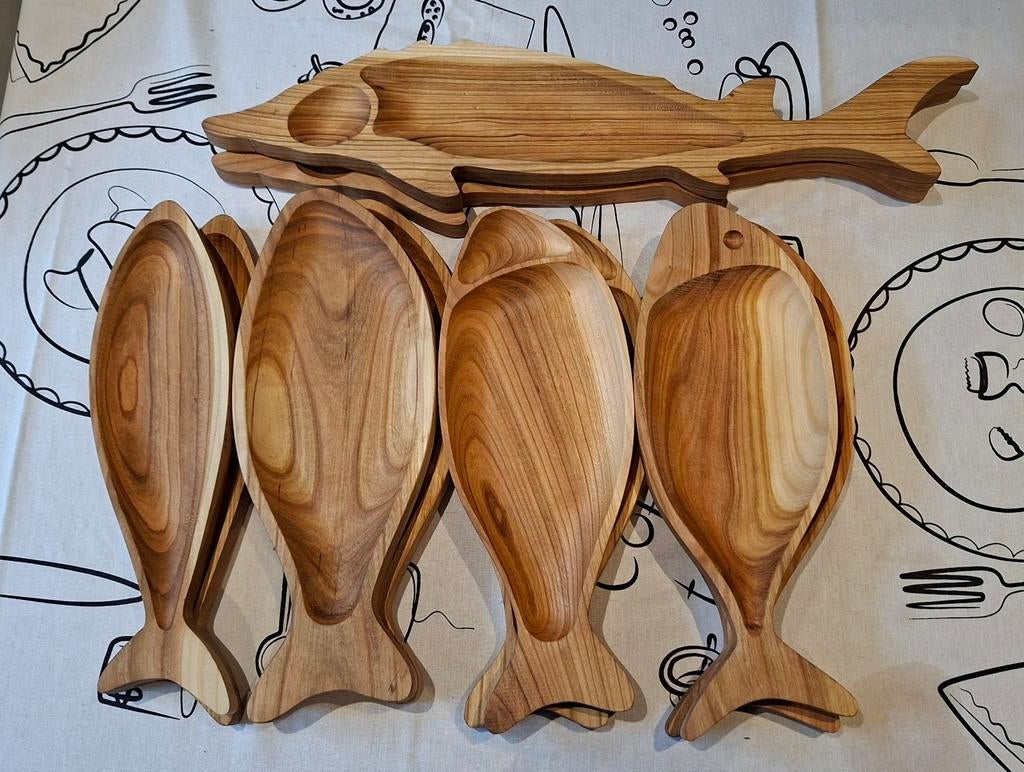 IDÉE CADEAU  Bol à poisson en bois fait main - Unique, Enlèvement ou Envoi, Bois
