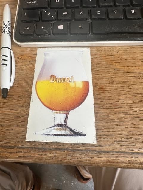 duvel sticker klein model, Verzamelen, Biermerken, Ophalen of Verzenden, Zo goed als nieuw, Overige typen, Duvel