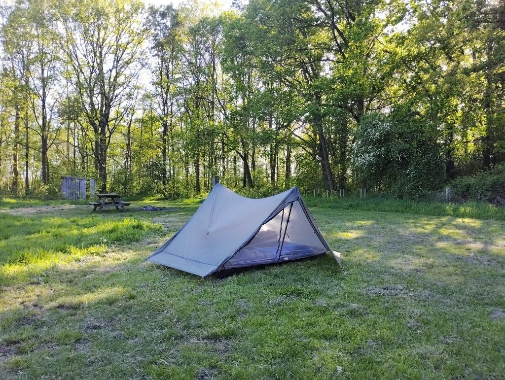 Lichtgewicht tent 2 personen (1x gebruikt, als nieuw), Ophalen of Verzenden, Zo goed als nieuw, Tot en met 2