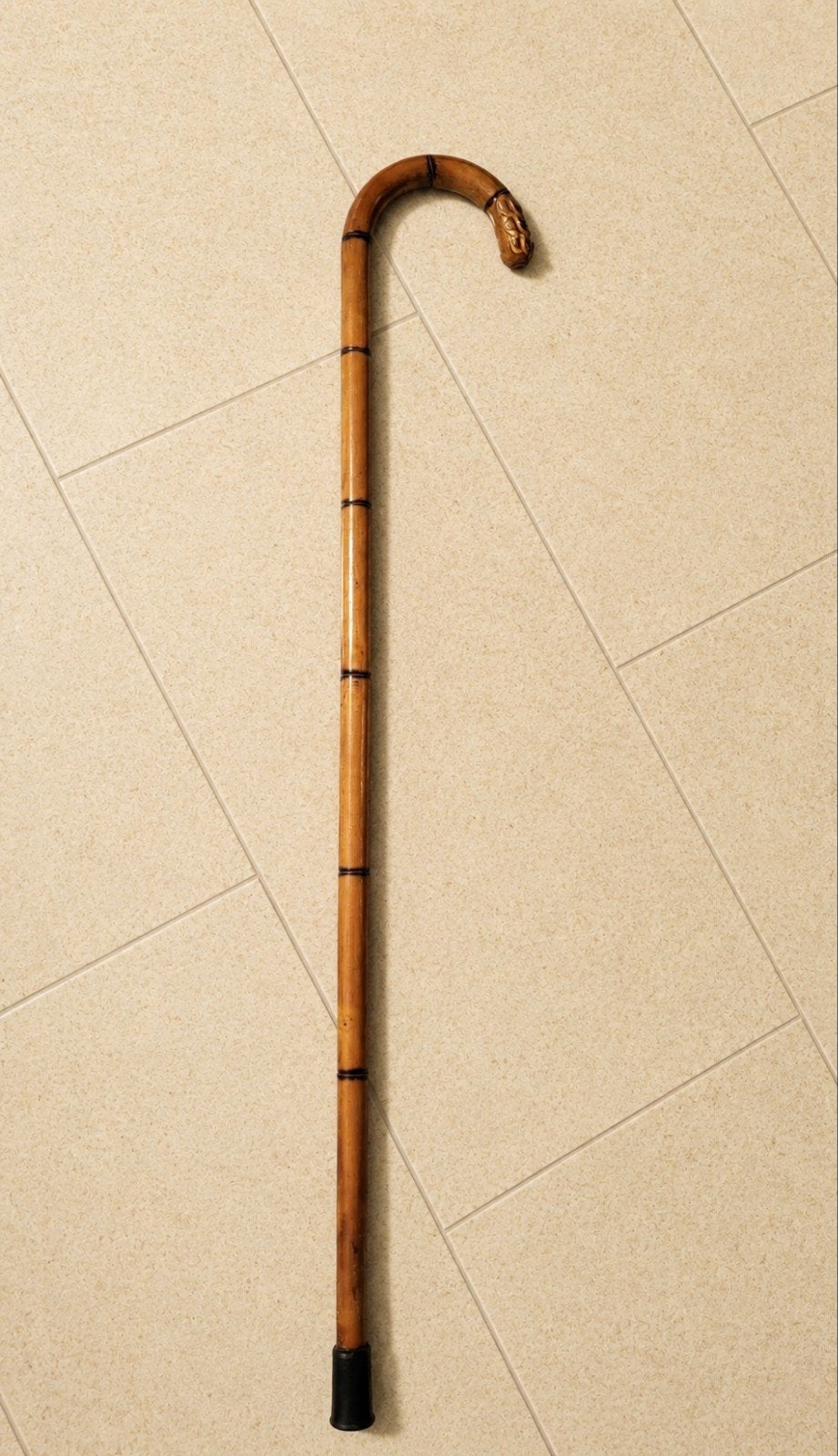 Vintage houten wandelstok, Ophalen of Verzenden