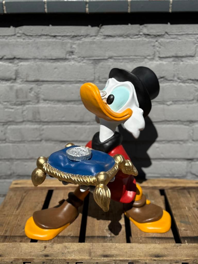 Disney Dagobert Duck beeld, Verzamelen, Disney, Zo goed als nieuw, Beeldje of Figuurtje, Overige figuren, Ophalen