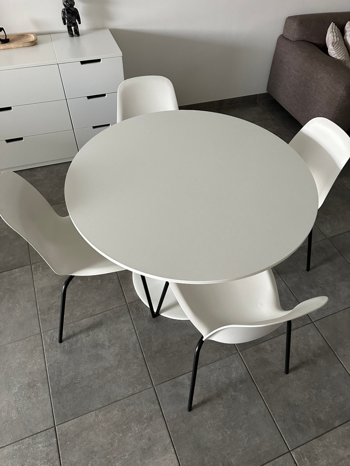 Ronde tafel IKEA met 4 stoelen, Quatre personnes, Rond, 100 à 150 cm, Enlèvement