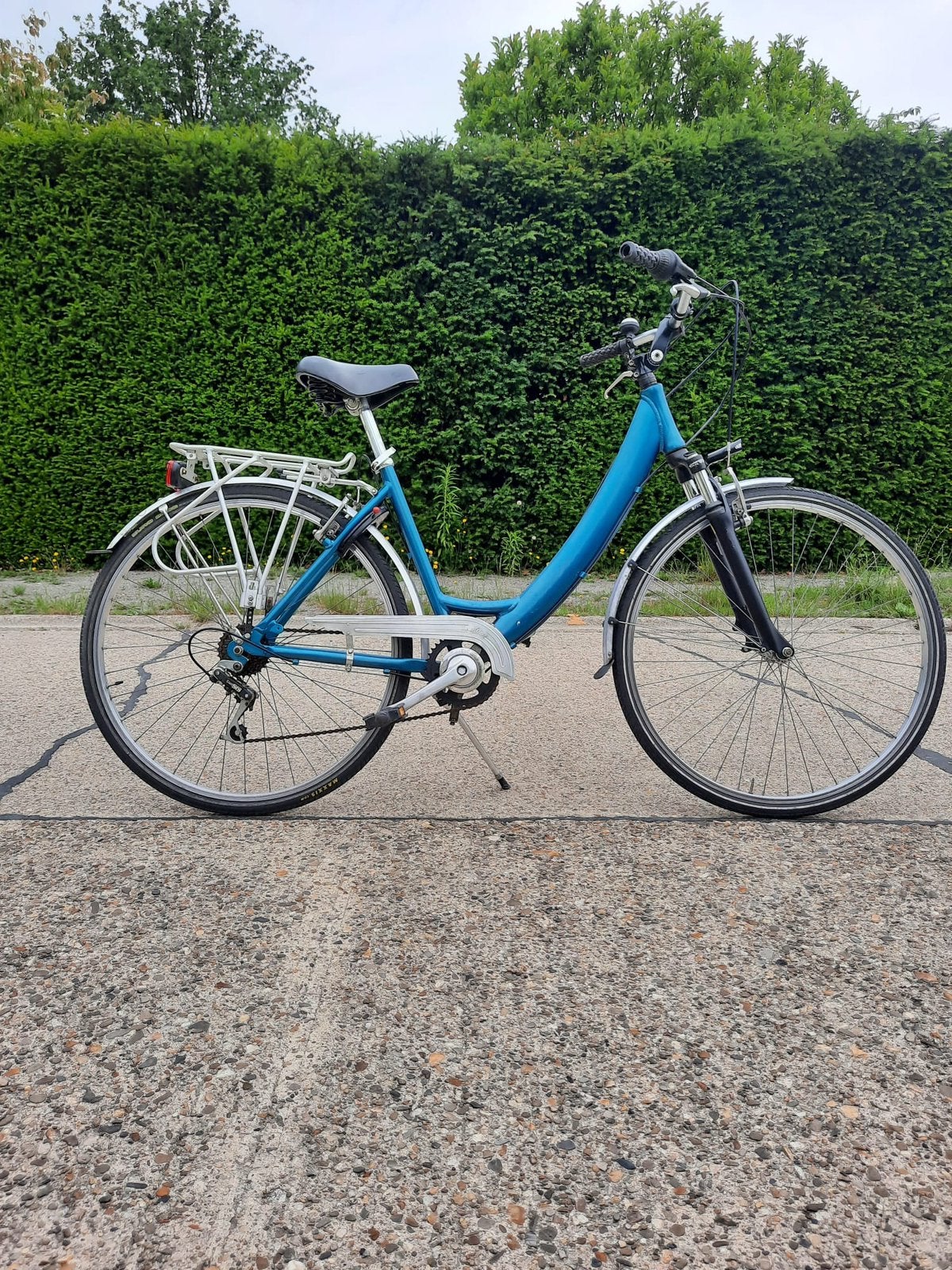 Damesfiets 6 versnellingen RIJKLAAR, Ophalen, Zo goed als nieuw, Versnellingen