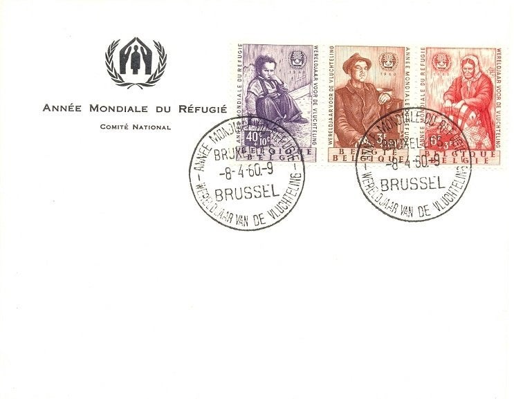 postzegels., Met envelop, Ophalen of Verzenden, Gestempeld, 1e dag stempel