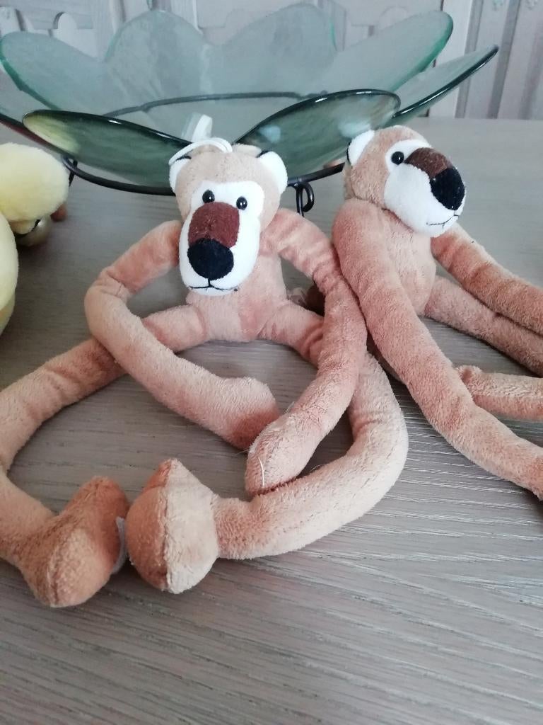 verschillende knuffelaapjes, Enfants & Bébés, Jouets | Peluches, Enlèvement ou Envoi, Comme neuf, Singe, Lavable