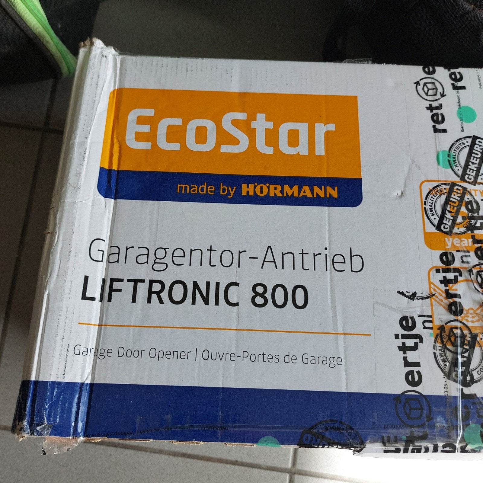garagedeuropener ecostar liftronic 800, Doe-het-zelf en Bouw, Ophalen, Gebruikt, Elektromotor