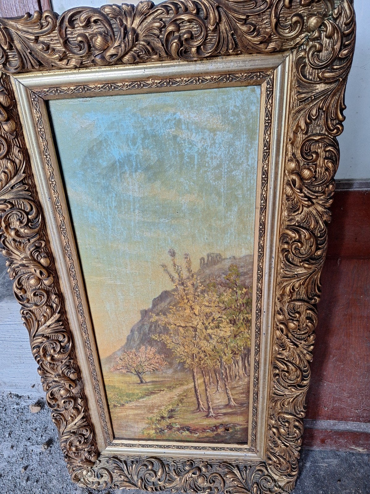tableau, Antiquités & Art, Peint à la main, Autres techniques, Paysage, Enlèvement