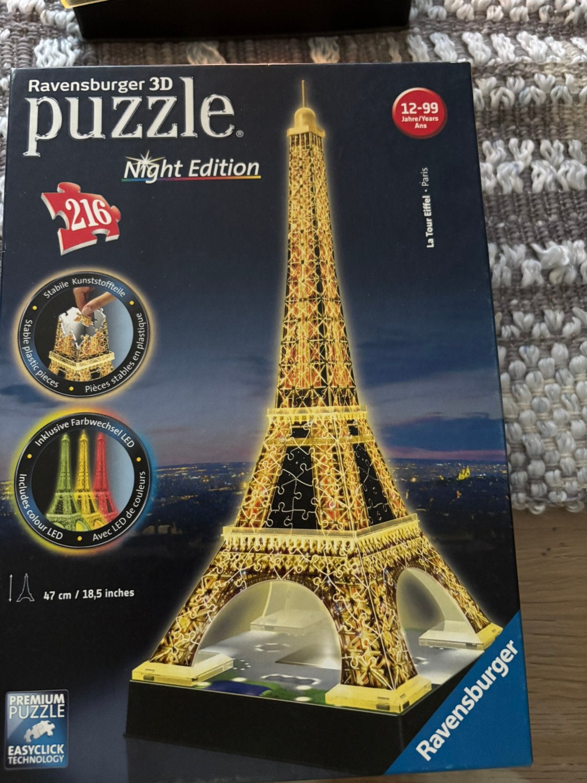 Puzzel Ravensburger night edition 3D, Enlèvement, Comme neuf