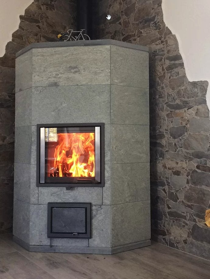 speksteenkachel NunnaUuni Joya angolo, Huis en Inrichting, Kachels, Ophalen, Vrijstaand, Hout, Nieuw