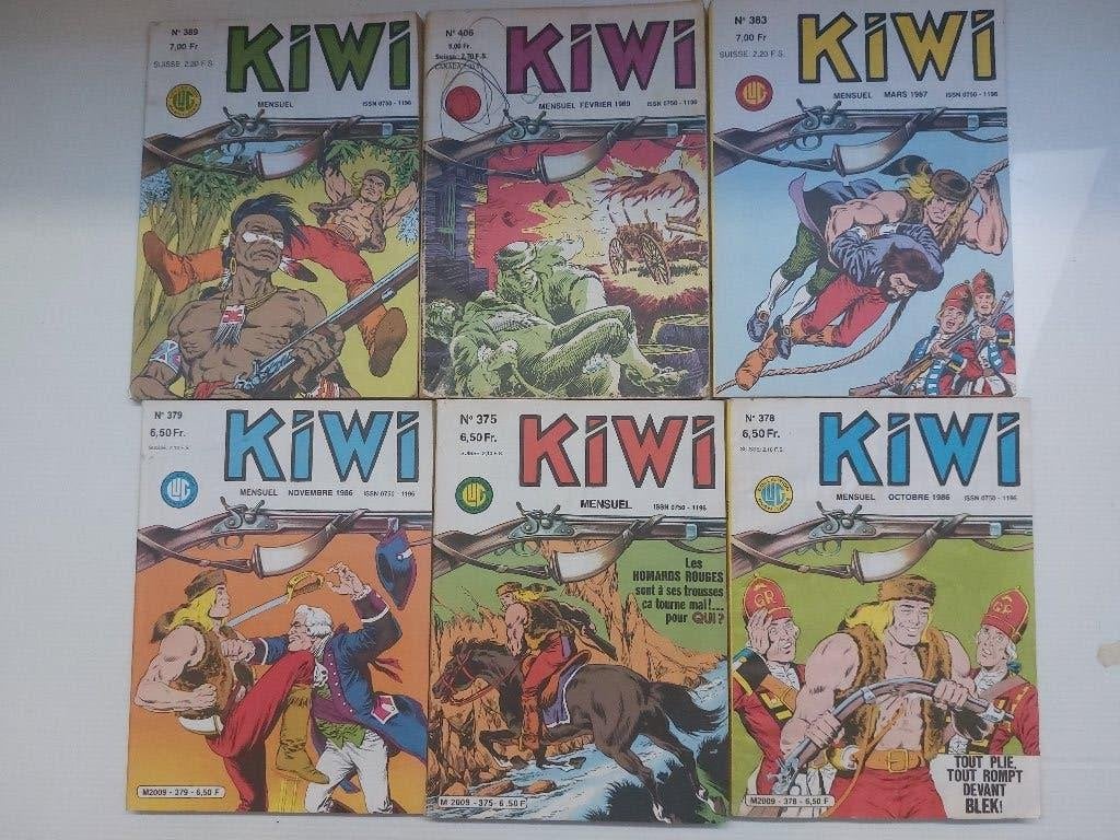 Set van 6 stuks kiwi, Ophalen of Verzenden, Gelezen