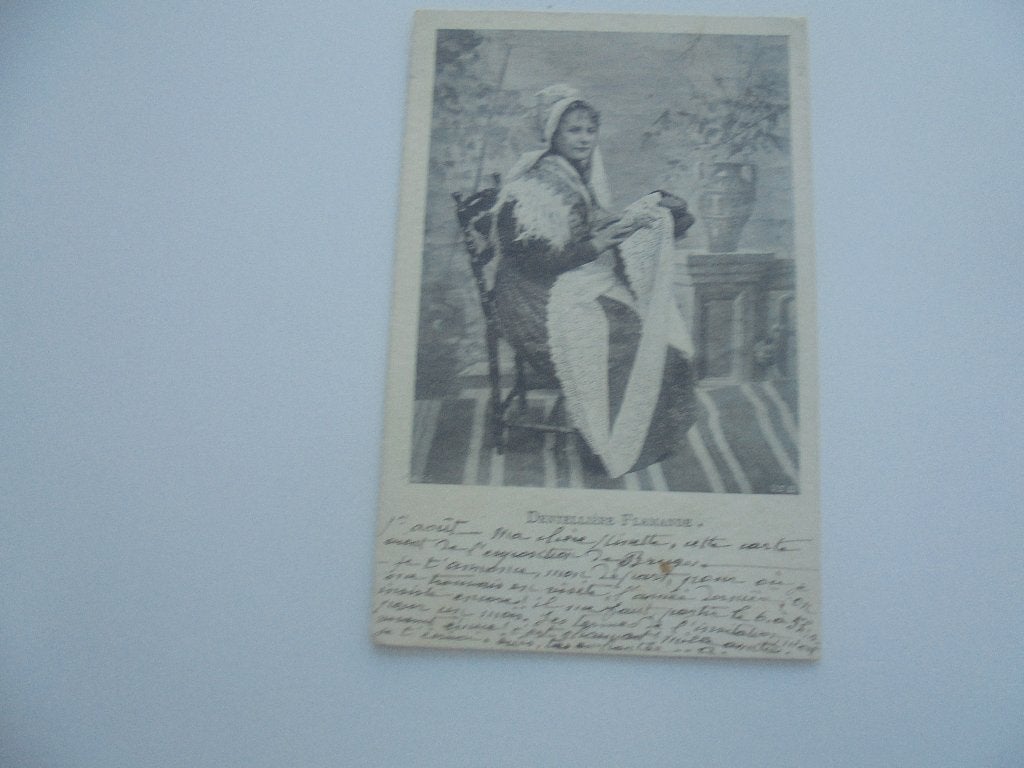 kantbewerken, Ophalen of Verzenden, Voor 1920, Gelopen, Klederdracht