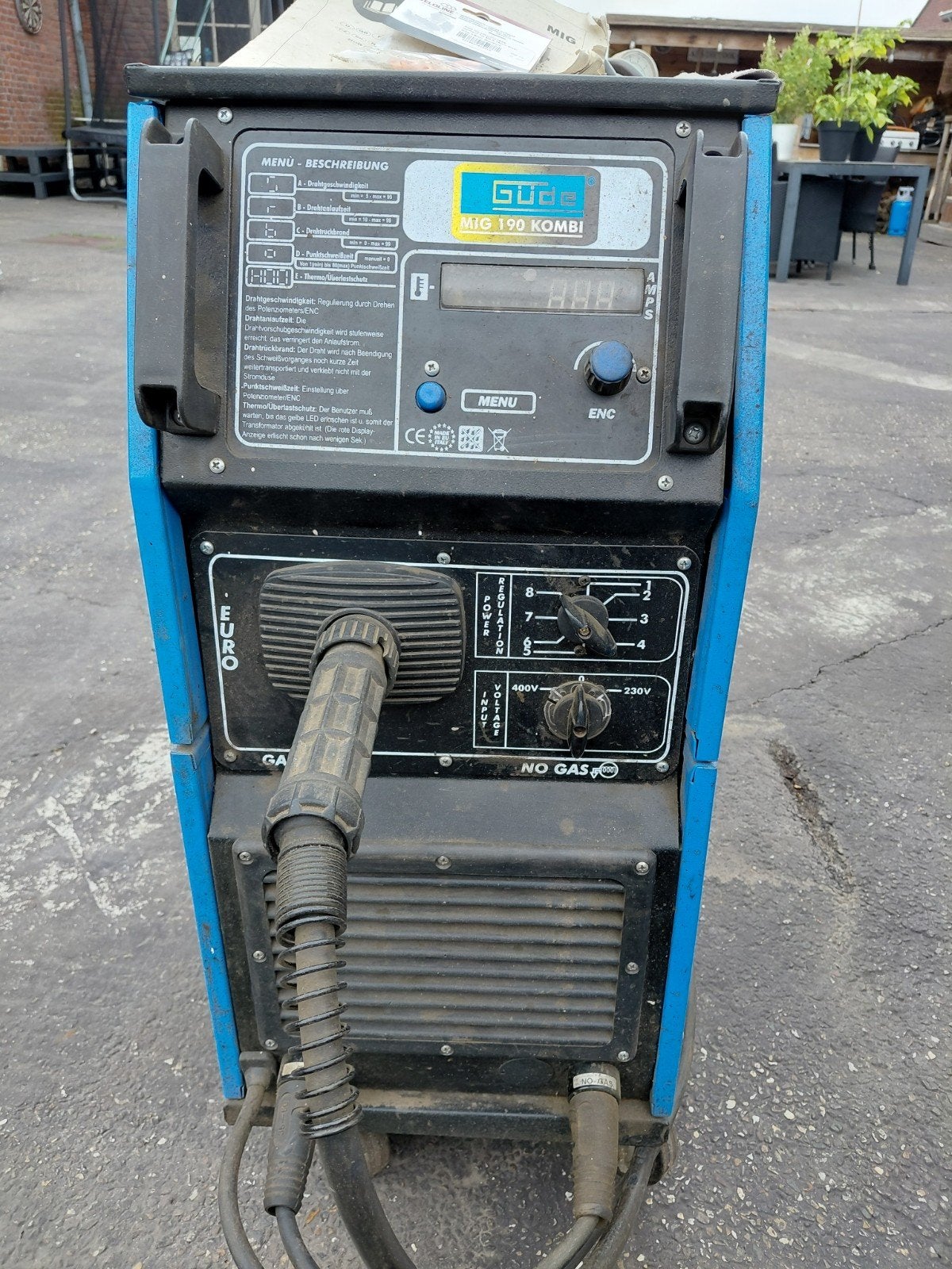 Güde mig 190 kombi laspost, Ophalen, Gebruikt