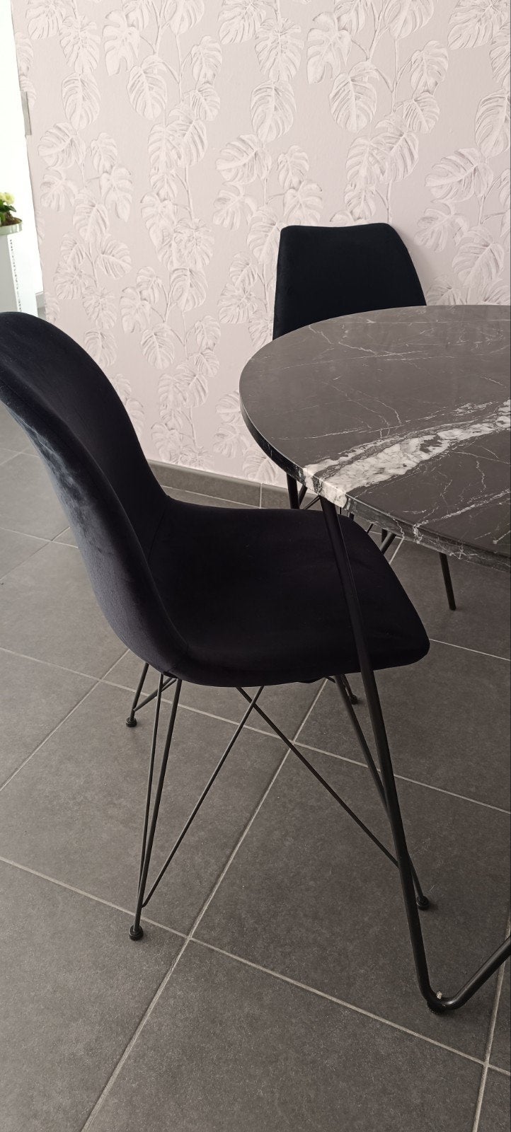 Velvet stoelen, Ophalen, Zwart