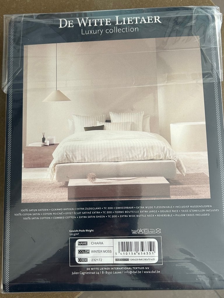 dekbedovertrek De witte Lietaer 240 x 220 cm 189 eur voor140, Ophalen of Verzenden, De Witte Lietaer, Dekbedovertrek
