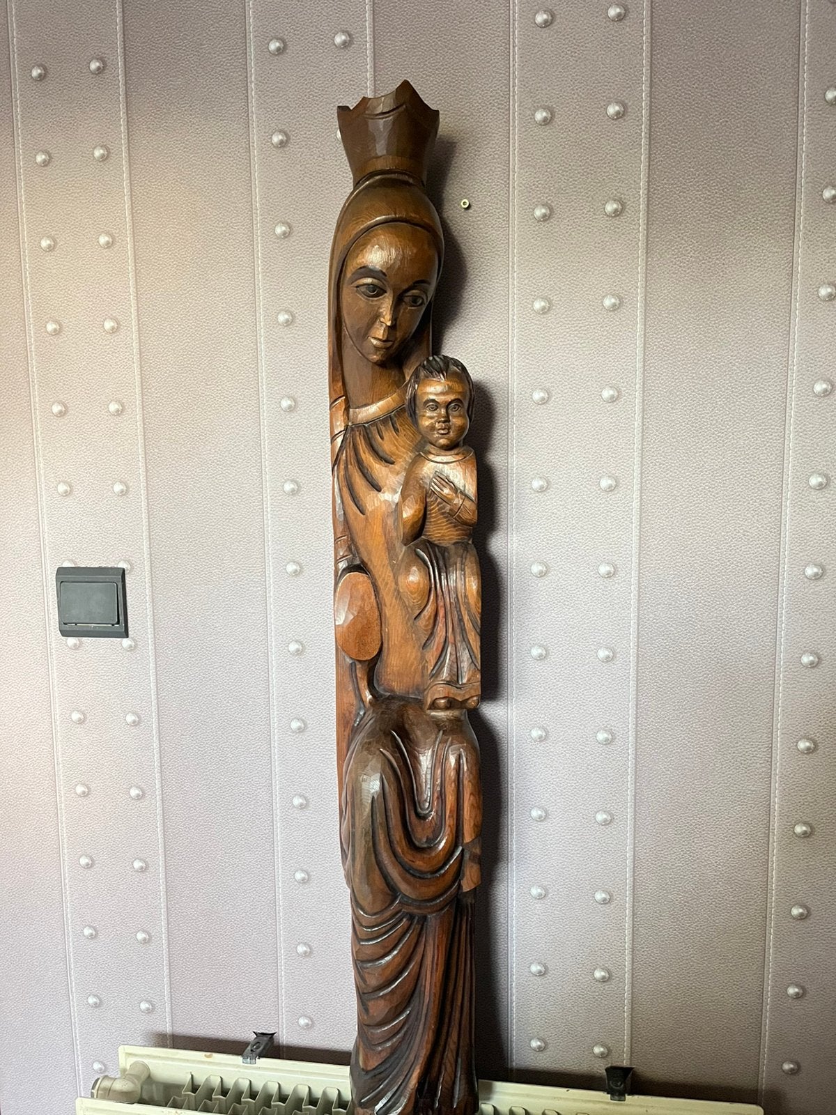 Hoekbeeld houtsnijwerk spaanse afkomt, Ophalen, Hout