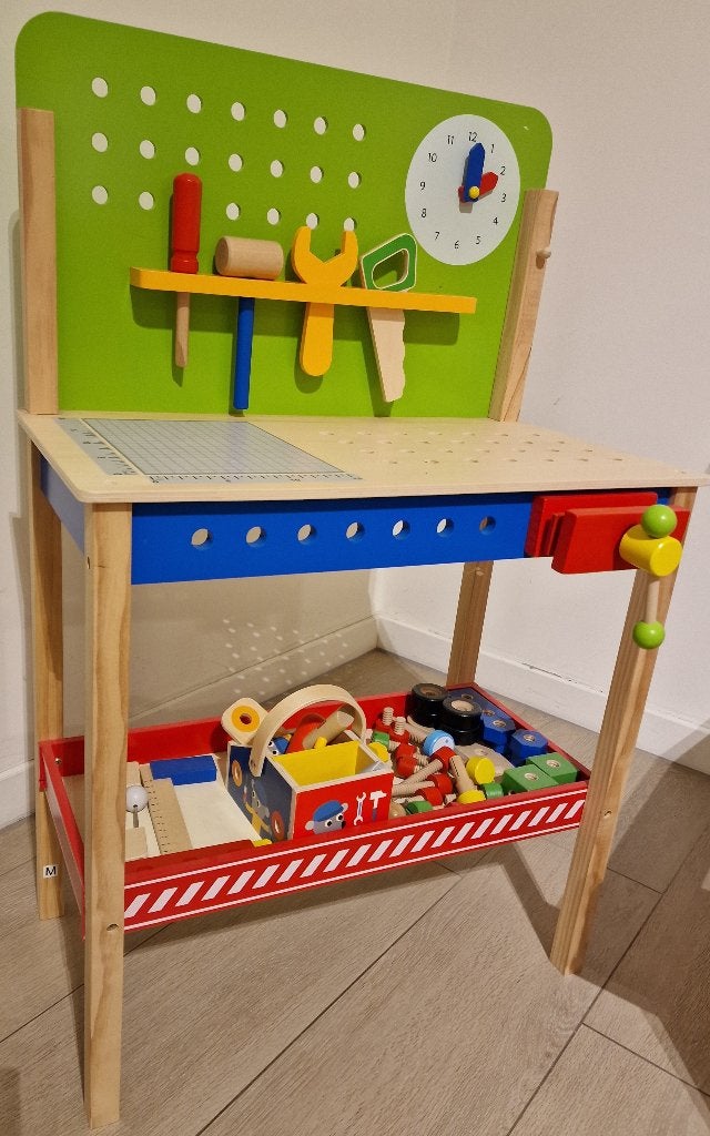 Houten speelgoed - werkbank, Ophalen, Gebruikt, Meubelstuk of Keukentje