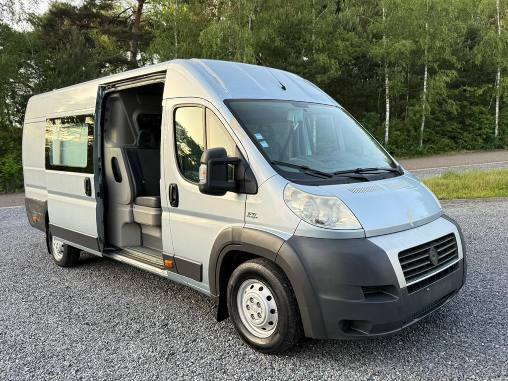 Fiat Ducato 2.3  L4 Maxi Dubbel Cabine Airco Gekeurd, Leder, 6 zetels, Particulier, 6 deurs