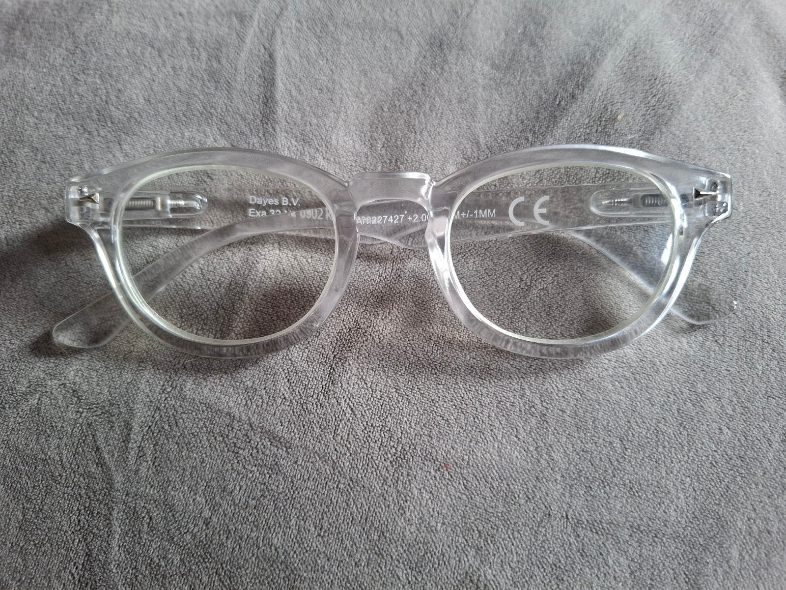 Lunettes de vue transparentes +2 neuves, Lunettes