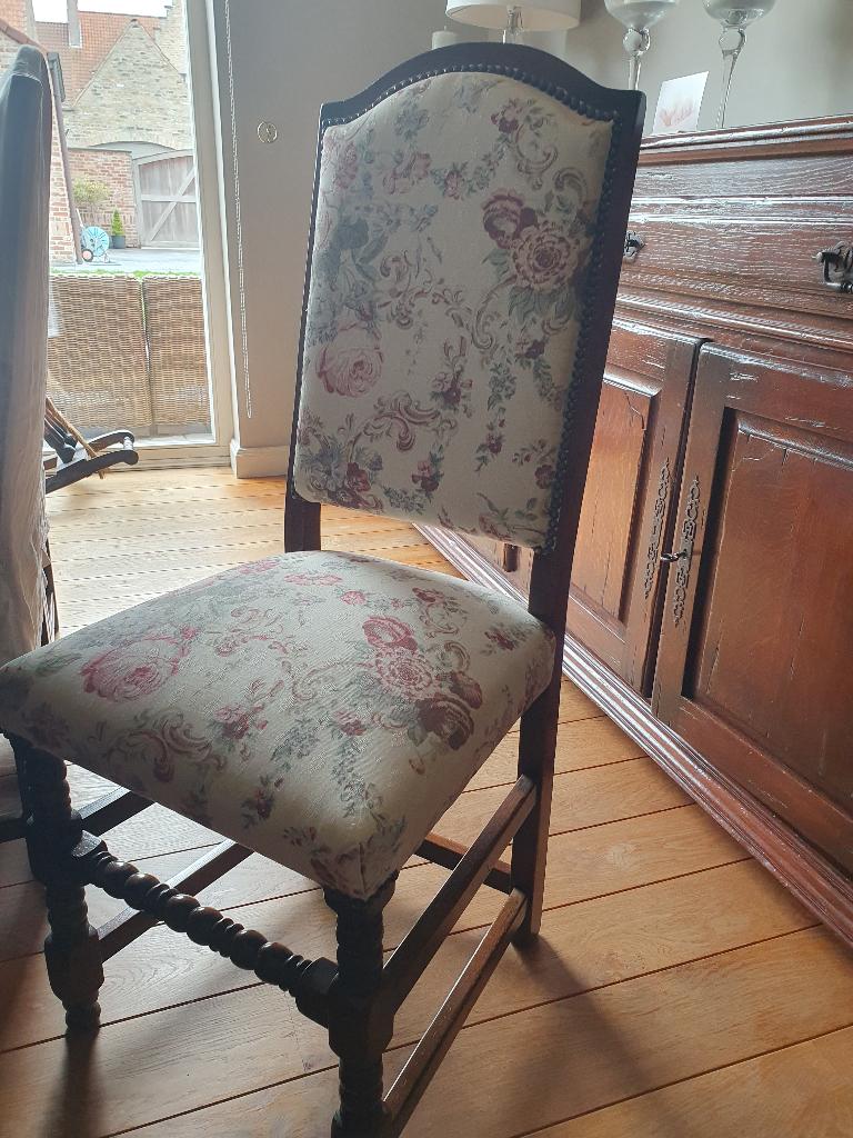 Eiken stoelen, Maison & Meubles, Chaises, Autres couleurs, Enlèvement, Tissus, Cinq, Six Chaises ou plus