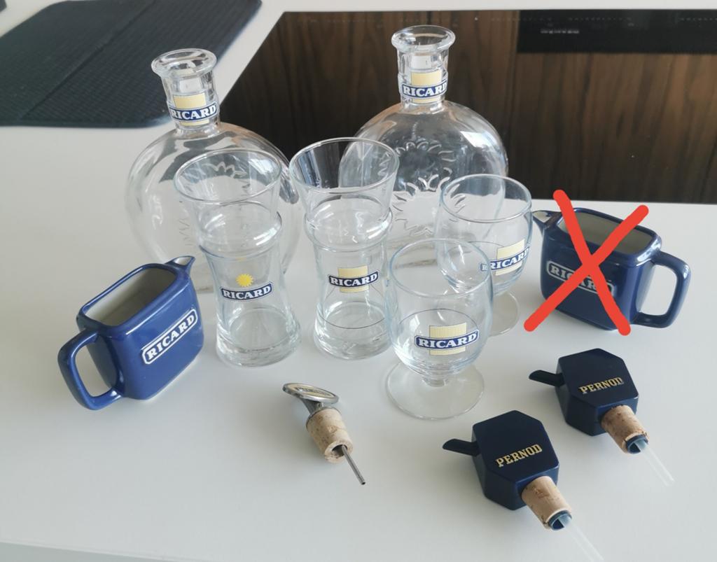 Ricard & Pernod items, Verzamelen, Glas en Drinkglazen, Ophalen of Verzenden
