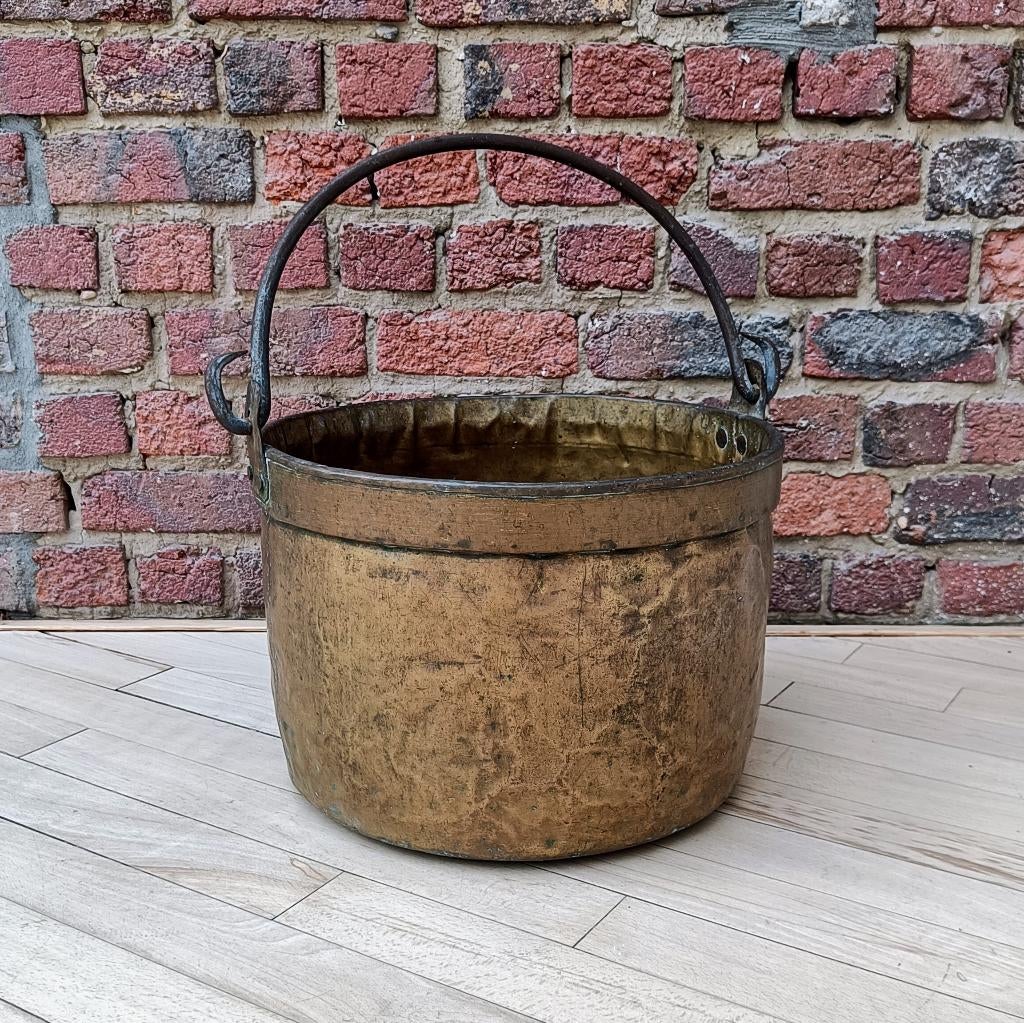 Ancien chaudron en cuivre vintage, Enlèvement, Cuivre