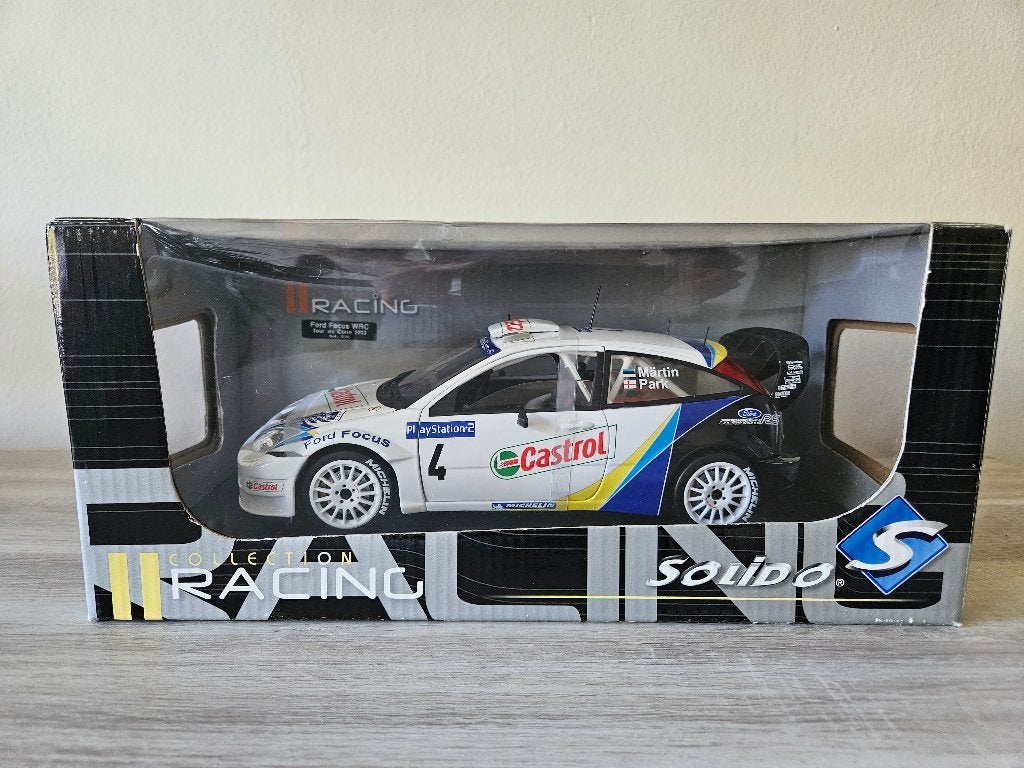 Ford Focus WRC uit 2003 1:18, Hobby en Vrije tijd, Modelauto's | 1:18, Ophalen, Zo goed als nieuw, Auto, Solido