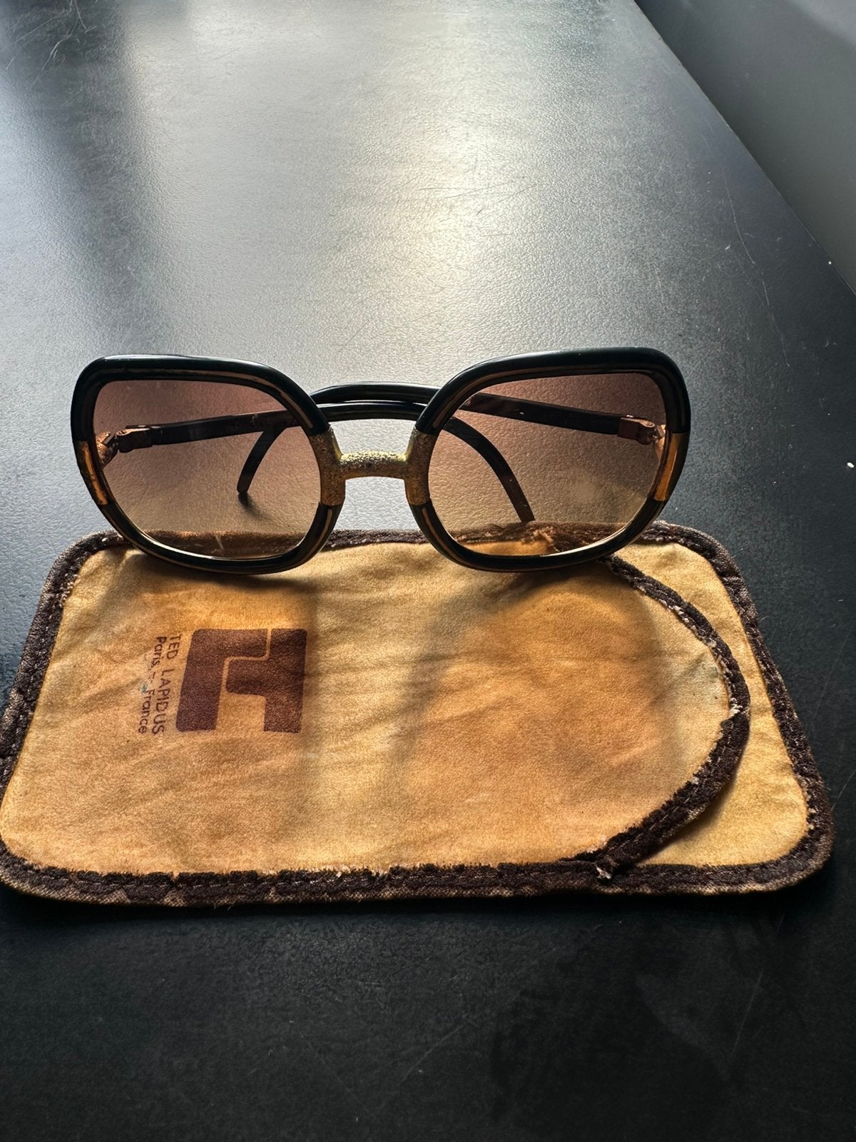 Lunettes de soleil Vintage TED LAPIDUS Paris - Années 70, Enlèvement ou Envoi, Comme neuf, Lunettes