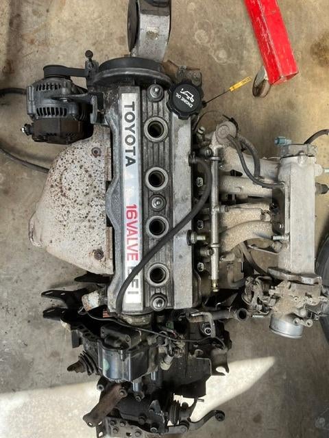 Toyota 4AFE 1600 16v Motor/Versnellingsbak, Ophalen, Gebruikt, Toyota