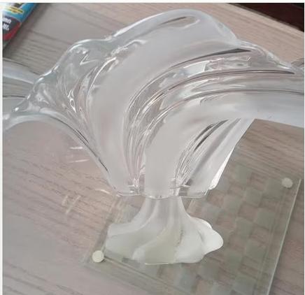 sierstuk in doorzichtig en mat glas, Ophalen