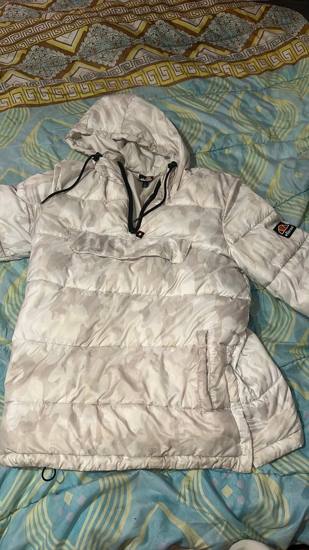 Veste Ellesse homme taille L, portée, Vêtements | Hommes, Vestes | Hiver, Enlèvement ou Envoi, Porté, Taille 52/54 (L), Beige
