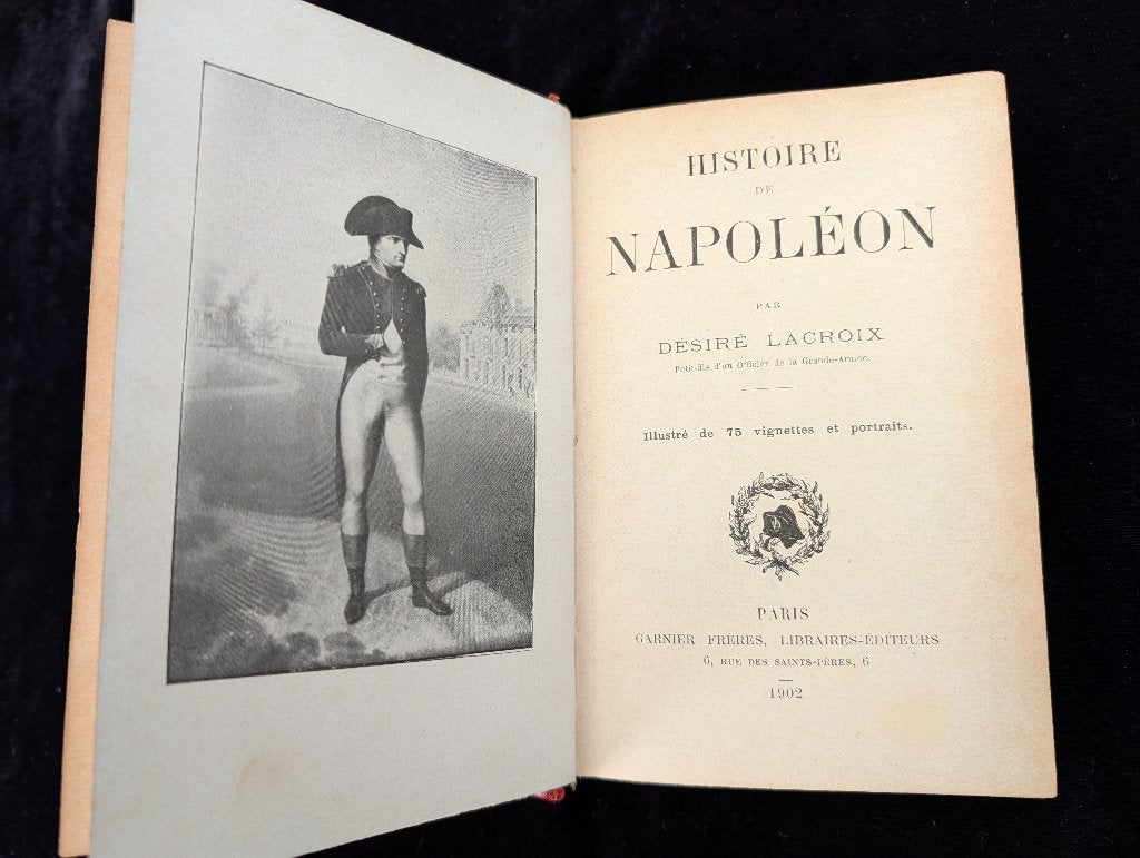 Antiek Boek Napoleon 1902 - Goudsnede & Gemarmerd, Ophalen of Verzenden