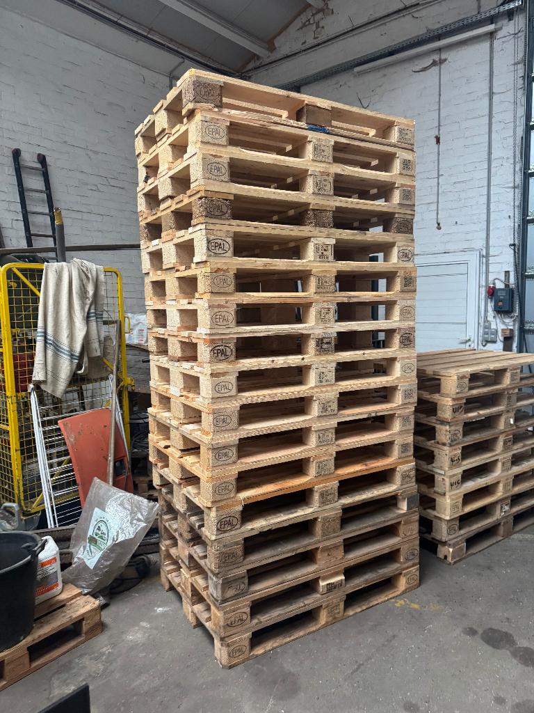 Europaletten 10€/st, Doe-het-zelf en Bouw, Ophalen, Gebruikt, Minder dan 25 mm, Grenen