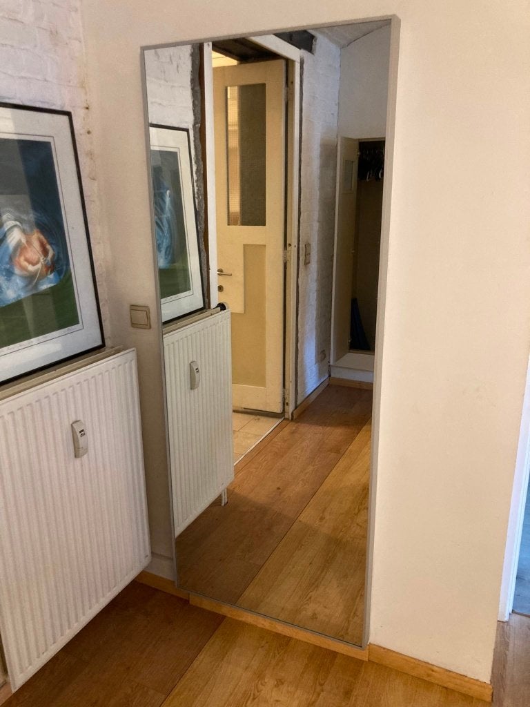 Spiegel 78 x 196 cm (Ikea Hovet), Ophalen, Zo goed als nieuw, 75 tot 100 cm, 150 tot 200 cm