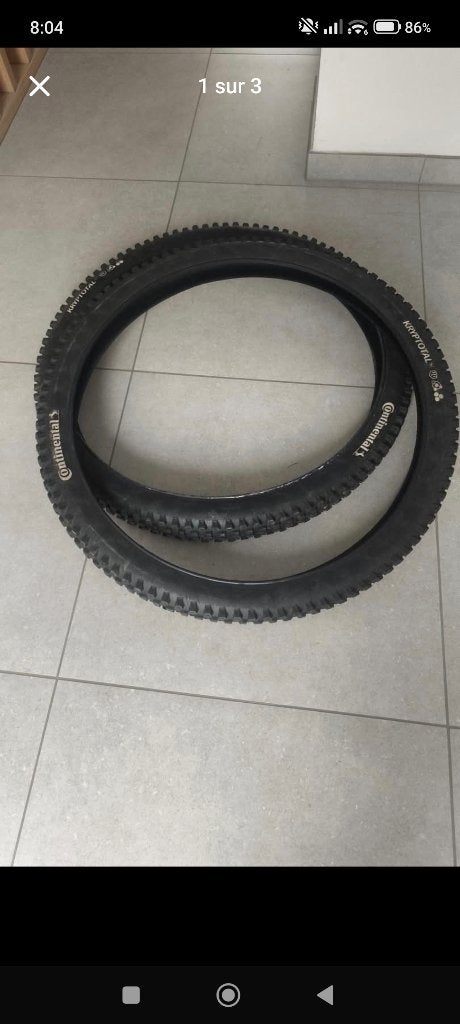 Pneu vttae continental kriptotal 29 pouce, Vélos & Vélomoteurs, Autres matériaux, Pneu, Comme neuf, Enlèvement