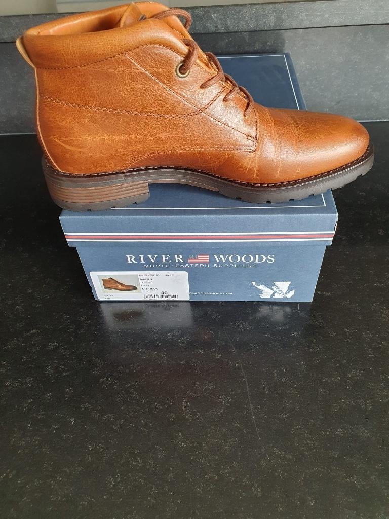 River woods schoenen heren 40 cognac, Neuf, Chaussures à lacets, Brun, Enlèvement