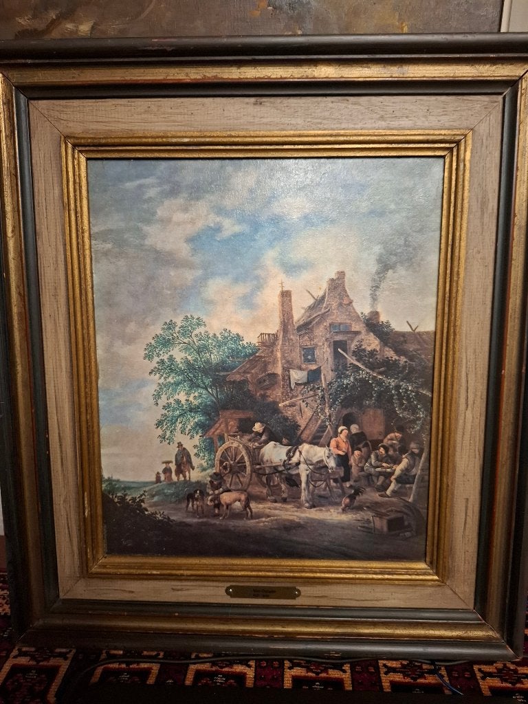 Kader met afbeelding Paul Van Ostade, Ophalen, Met afbeelding