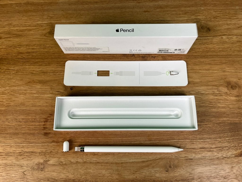 Apple Pencil 1e generatie met doos en reservepunt, Computers en Software, Ophalen of Verzenden, Gebruikt, Wit