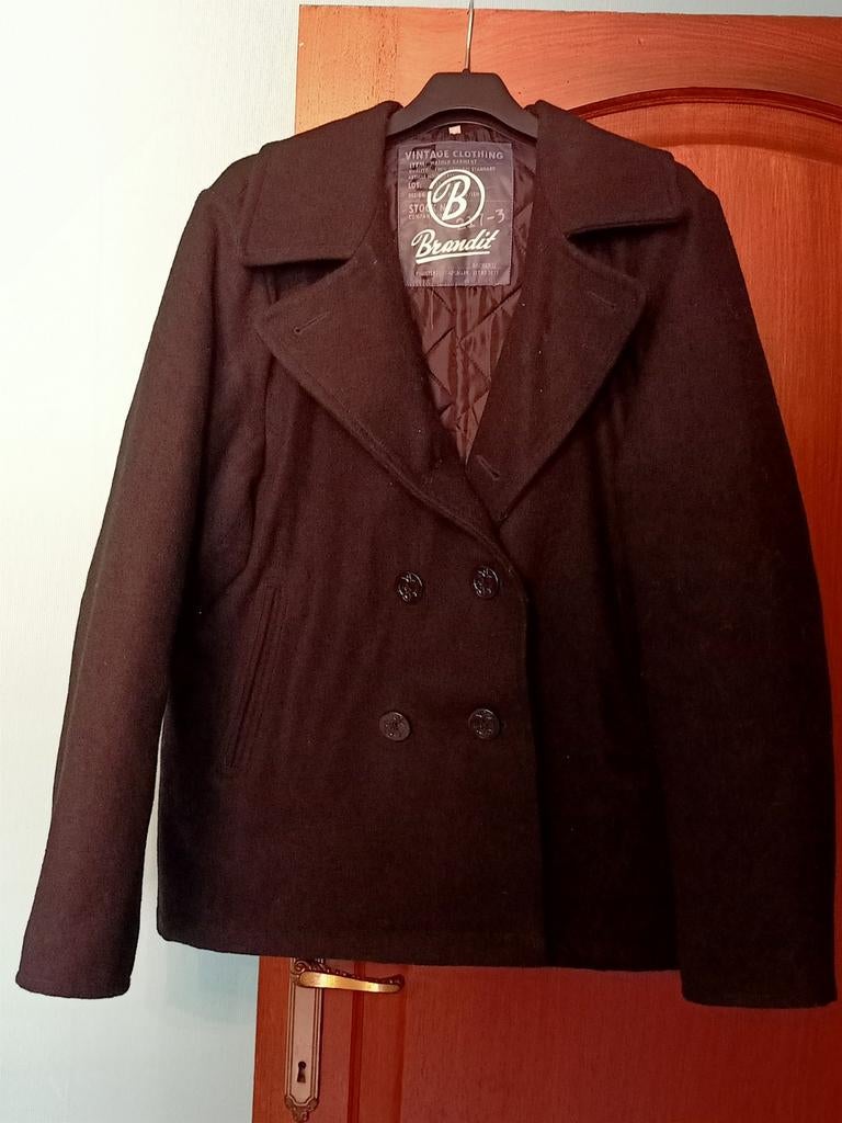Mooie herenjas maat L, Kleding | Heren, Jassen | Winter, Ophalen, Maat 52/54 (L), Zwart, Gedragen