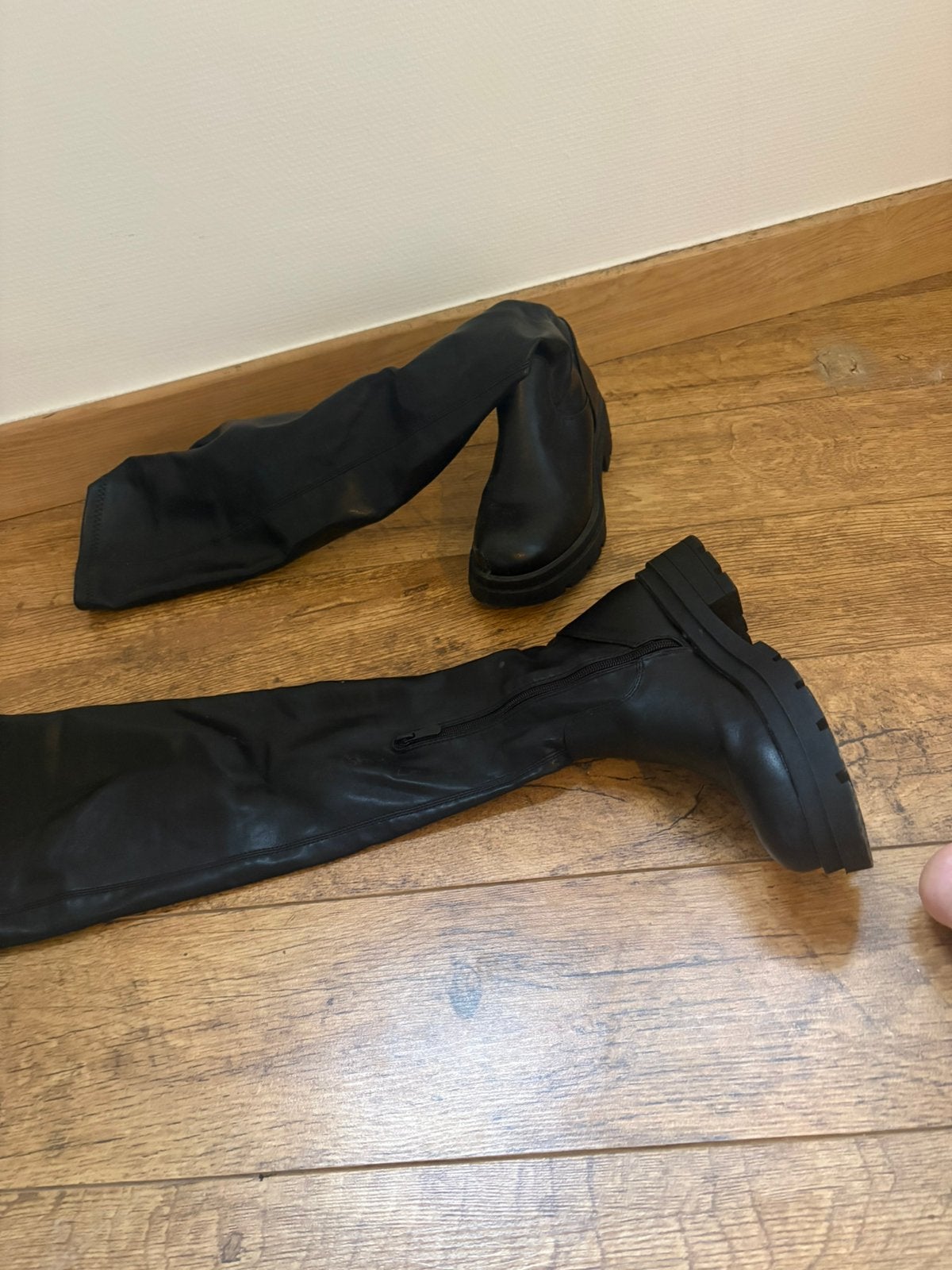 Overknee boots, Kleding | Dames, Hoge laarzen, Zwart, Ophalen of Verzenden, Zo goed als nieuw