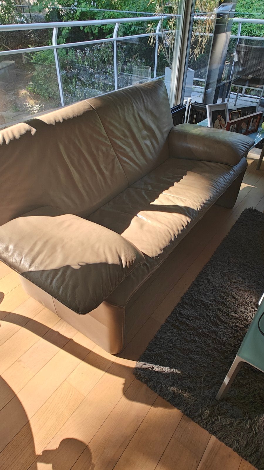 Jori lederen salon 2x 2, Ophalen, Gebruikt, 150 tot 200 cm, Rechte bank