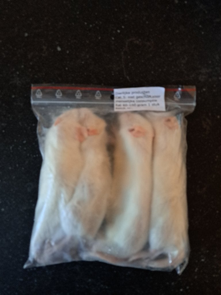 Diepvries voederratten 8 stuks tussen 60 en 100 gram, Dieren en Toebehoren, Ophalen