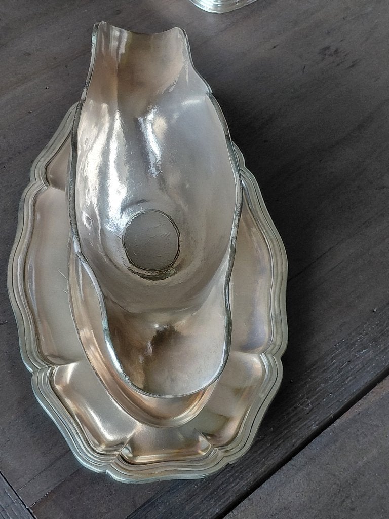vintage verzilverde sauskom, Ophalen of Verzenden