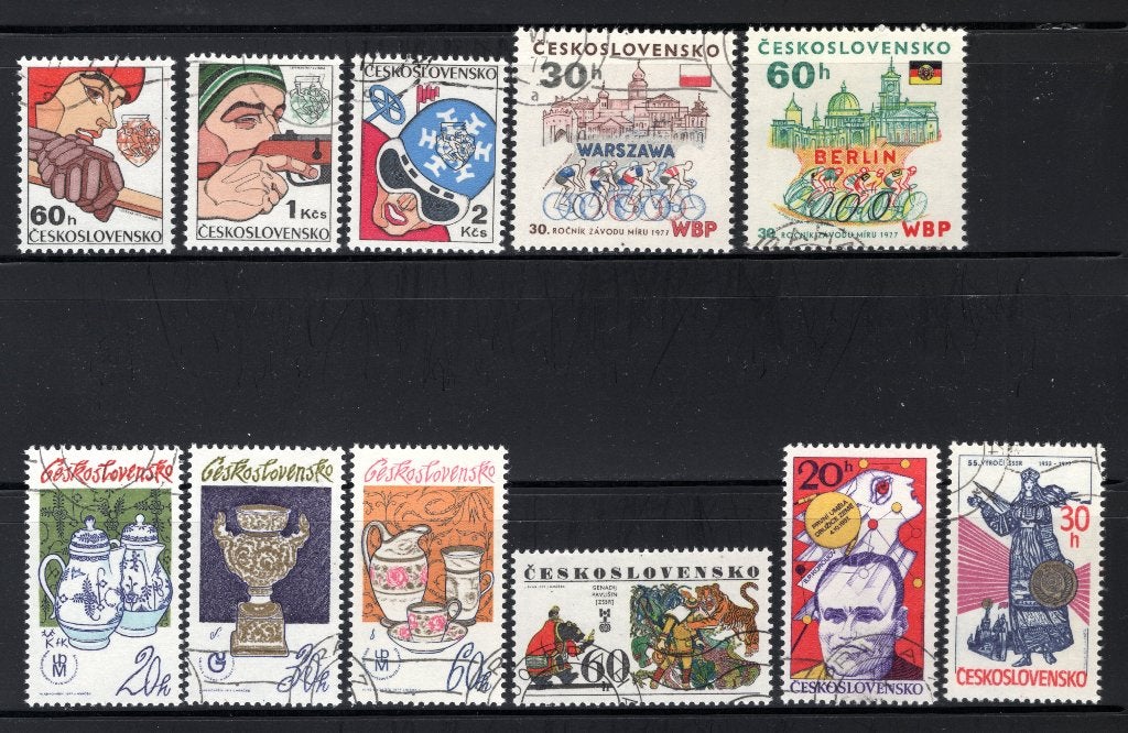 TSJECHOSLOWAKIJE Jaar 1977 gestempeld, Verzenden, Overige landen, Gestempeld