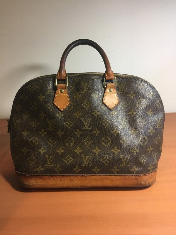Louis Vuitton vintage Alma, Ophalen of Verzenden, Gebruikt, Bruin, Handtas