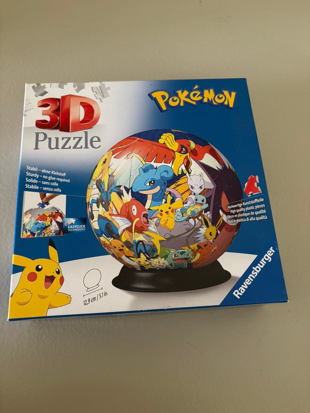 Ravensburger Pokémon 3D-puzzelbal (72 stukjes), Ophalen, Meer dan 50 stukjes, Zo goed als nieuw, 4 tot 6 jaar