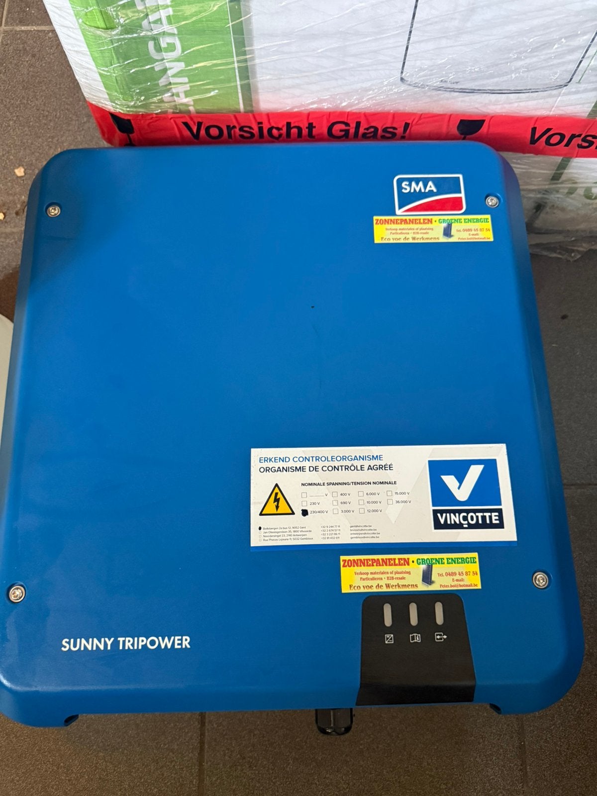 Omvormer 8kw 3fase voor 3string zonnepanelen set, Ophalen, Gebruikt