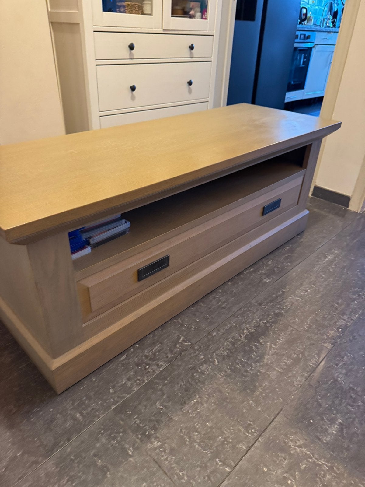Meuble TV / meuble de rangement en bois clair, Maison & Meubles, Enlèvement, Comme neuf