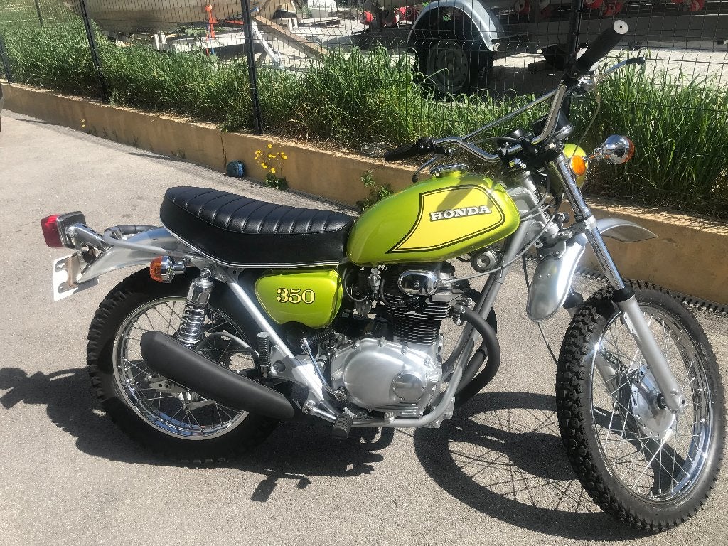 Honda SL350, Motos, Motos | Honda, Particulier, SuperMoto, plus de 35 kW, 2 cylindres, Permis Moto A, Manuelle, Occasion, Occasion