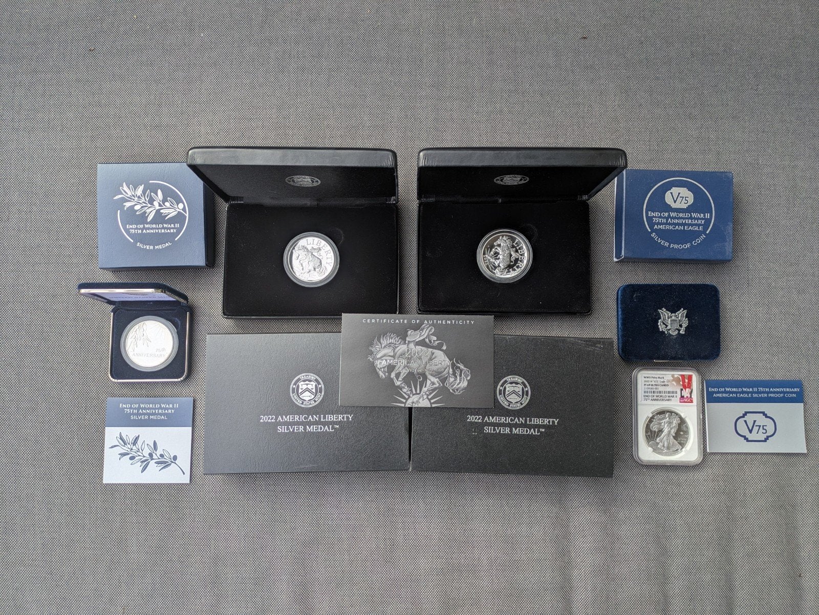 zilveren munten US mint medaille NGC graded zilver silver, Cd's en Dvd's, Ophalen of Verzenden